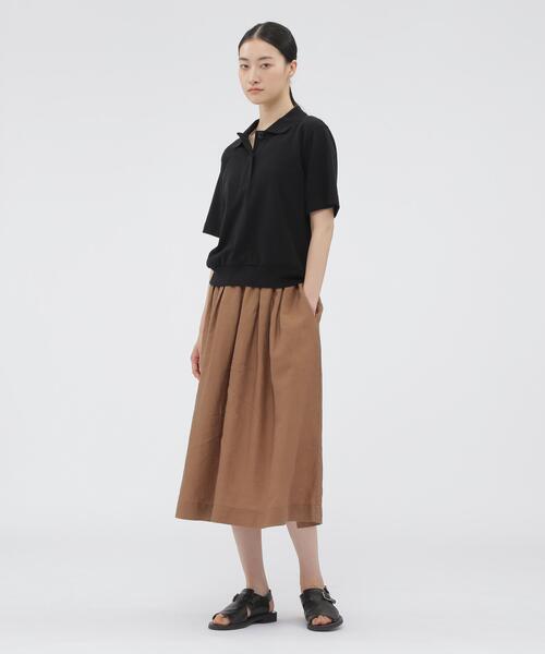 MARGARET HOWELL(マーガレットハウエル)の「SOFT COTTON PIQUE TOP(Tシャツ/カットソー・レディース・ブラック/ホワイト系その他2・2)」の6枚目の写真