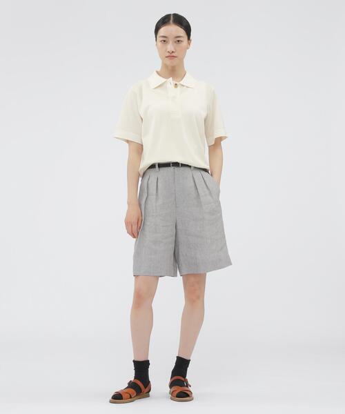 MARGARET HOWELL(マーガレットハウエル)の「SOFT COTTON PIQUE TOP(Tシャツ/カットソー・レディース・ブラック/ホワイト系その他2・2)」の9枚目の写真