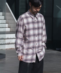 VEIN  | オーガニックコットン オンブレチェック L/S SHIRT / ORGANIC COTTON OMBRE CHECK L/S SHIRT(シャツ/ブラウス)