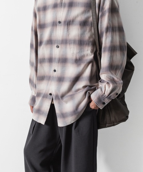 VEIN （ヴェイン）の「オーガニックコットン オンブレチェック L/S SHIRT / ORGANIC COTTON OMBRE CHECK L/S SHIRT（シャツ/ブラウス・メンズ・グレー・3/2/1）」の13枚目の写真