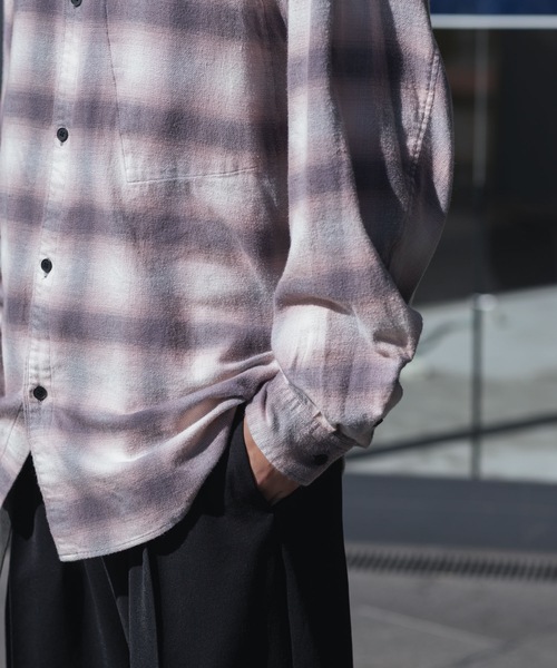 VEIN （ヴェイン）の「オーガニックコットン オンブレチェック L/S SHIRT / ORGANIC COTTON OMBRE CHECK L/S SHIRT（シャツ/ブラウス・メンズ・グレー・3/2/1）」の17枚目の写真