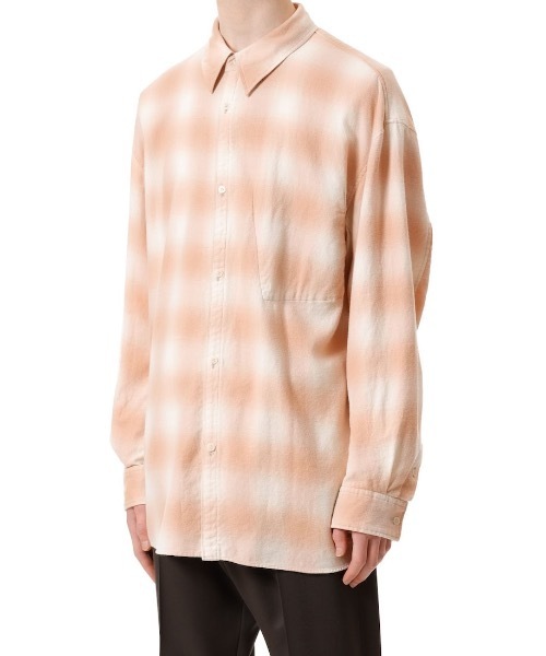 VEIN (ヴェイン)の「オーガニックコットン オンブレチェック L/S SHIRT / ORGANIC COTTON OMBRE CHECK L/S SHIRT(シャツ/ブラウス・メンズ・グレー/オレンジ・3/2/1)」の3枚目の写真