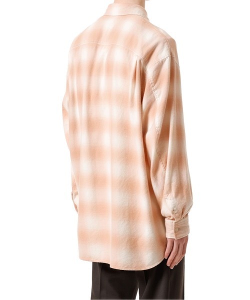 VEIN (ヴェイン)の「オーガニックコットン オンブレチェック L/S SHIRT / ORGANIC COTTON OMBRE CHECK L/S SHIRT(シャツ/ブラウス・メンズ・グレー/オレンジ・3/2/1)」の4枚目の写真