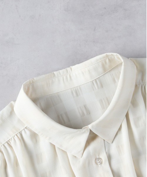 Right-on（ライトオン）の「【HONEYSUCKLE ROSE】シアーチェックブラウス（シャツ/ブラウス・レディース・オフホワイト/ブラウン/ブラック・L/M）」の6枚目の写真