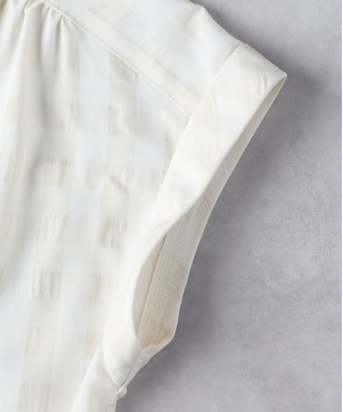 Right-on（ライトオン）の「【HONEYSUCKLE ROSE】シアーチェックブラウス（シャツ/ブラウス・レディース・オフホワイト/ブラウン/ブラック・L/M）」の5枚目の写真