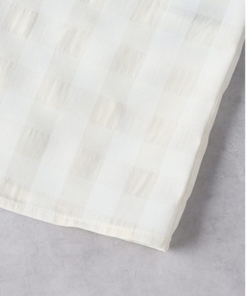 Right-on（ライトオン）の「【HONEYSUCKLE ROSE】シアーチェックブラウス（シャツ/ブラウス・レディース・オフホワイト/ブラウン/ブラック・L/M）」の4枚目の写真