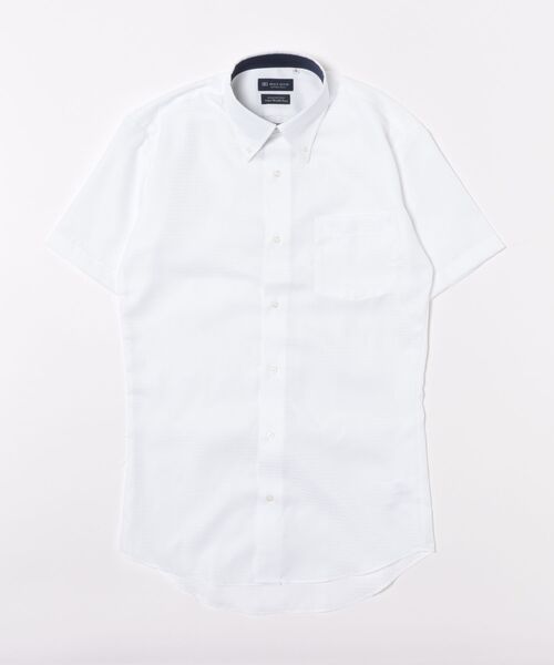 TOKYO SHIRTS(トウキョウシャツ)の「【超形態安定】 形態安定ノンアイロン ボタンダウン 半袖ビジネスワイシャツ(ビジネスシャツ・メンズ・ホワイト・首回り39cm/首回り41cm/首回り42cm/首回り43cm/首回り37cm)」の6枚目の写真