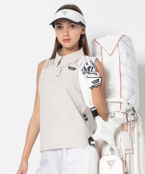 MARK & LONA(マークアンドロナ)の「CD10-NCPL | WOMEN(ポロシャツ・レディース・ホワイト/ブラック/ピンクベージュ・36/38/40)」の17枚目の写真
