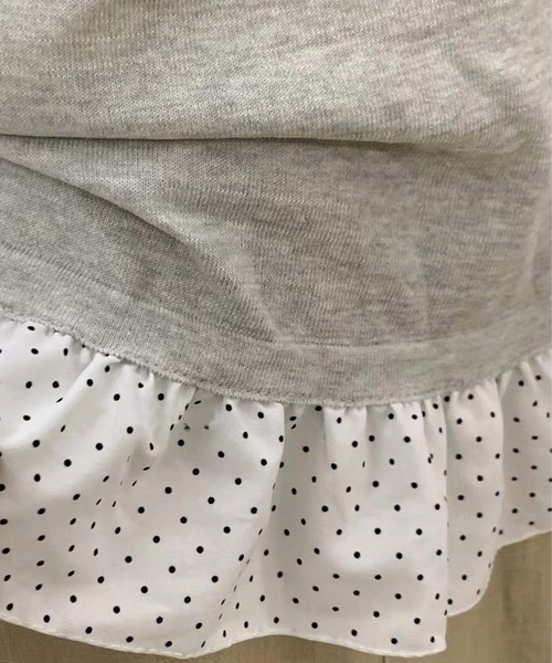 Jasmine Grandiflorum(ジャスミングランディフローラム)の「【Jasmine】ワンショルダードット柄フリルトップス (SS)(Tシャツ/カットソー・レディース・アイボリー/ブルー/グレー/ピンク・FREE)」の17枚目の写真