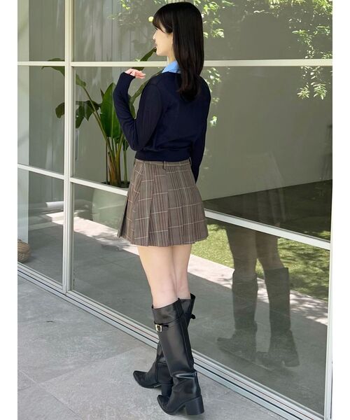 MERCURYDUO（マーキュリーデュオ）の「チェックプリーツミニスカパン（スカート・レディース・ブラウン/グレー・SMALL/MEDIUM）」の10枚目の写真
