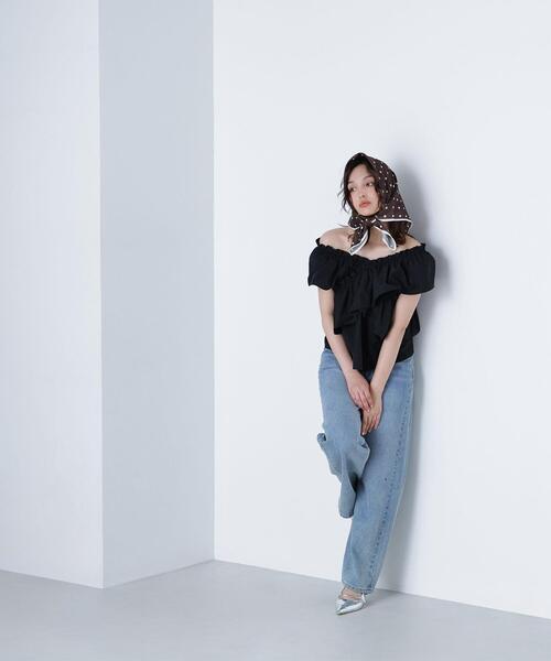NATURAL BEAUTY BASIC(ナチュラルビューティーベーシック)の「◇クロスフリルギャザーブラウス(シャツ/ブラウス・レディース・オフホワイト/ワイン/ブラック・MEDIUM/SMALL)」の18枚目の写真