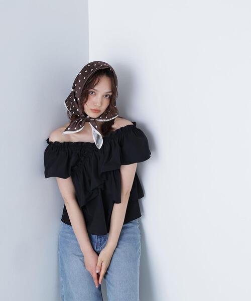 NATURAL BEAUTY BASIC(ナチュラルビューティーベーシック)の「◇クロスフリルギャザーブラウス(シャツ/ブラウス・レディース・オフホワイト/ワイン/ブラック・MEDIUM/SMALL)」の17枚目の写真