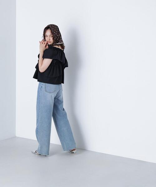 NATURAL BEAUTY BASIC(ナチュラルビューティーベーシック)の「◇クロスフリルギャザーブラウス(シャツ/ブラウス・レディース・オフホワイト/ワイン/ブラック・MEDIUM/SMALL)」の16枚目の写真