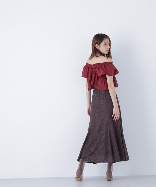 NATURAL BEAUTY BASIC(ナチュラルビューティーベーシック)の「◇クロスフリルギャザーブラウス(シャツ/ブラウス・レディース・オフホワイト/ワイン/ブラック・MEDIUM/SMALL)」の20枚目の写真