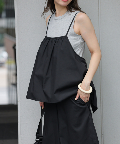 JOURNAL STANDARD relume（ジャーナルスタンダード　レリューム）の「レイヤードリラックスオールインワン（つなぎ/オールインワン・レディース・ブラック・FREE）」の6枚目の写真