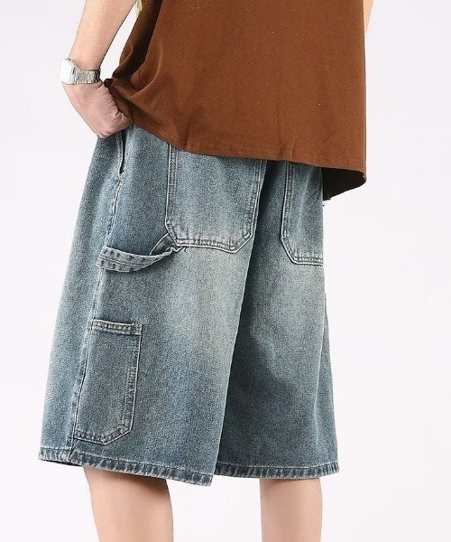 MGV（エムジーヴィー）の「デニムワークハーフパンツ（デニムパンツ・メンズ・ブルー/ライトブルー・MEDIUM/LARGE/X-LARGE）」の6枚目の写真