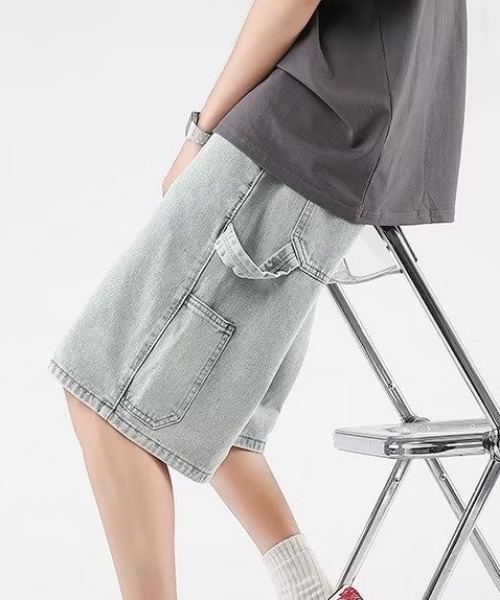 MGV（エムジーヴィー）の「デニムワークハーフパンツ（デニムパンツ・メンズ・ブルー/ライトブルー・MEDIUM/LARGE/X-LARGE）」の10枚目の写真