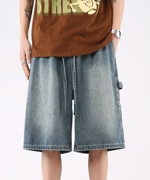 MGV（エムジーヴィー）の「デニムワークハーフパンツ（デニムパンツ・メンズ・ブルー/ライトブルー・MEDIUM/LARGE/X-LARGE）」の5枚目の写真