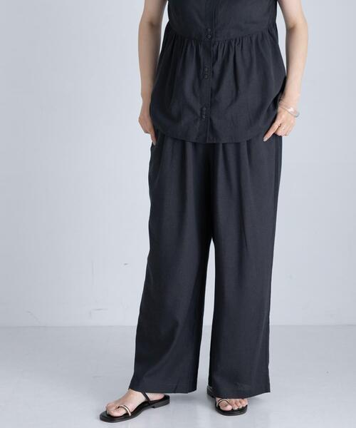 URBAN RESEARCH Sonny Label(アーバンリサーチサニーレーベル)の「『WEB/一部店舗限定』リネン混ペプラムセットアップ(ワンピース・レディース・ベージュ/チャコールグレー・FREE)」の6枚目の写真