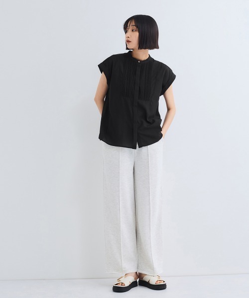 VICKY（ビッキー）の「ハシゴレースフレンチスリーブブラウス≪手洗い可能≫（シャツ/ブラウス・レディース・ホワイト/オレンジ/ブラック・M）」の10枚目の写真