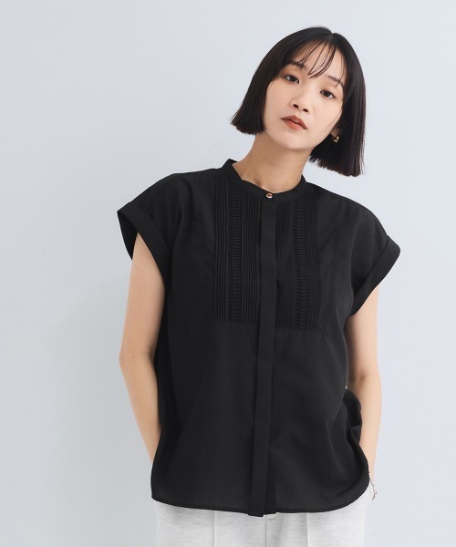 VICKY（ビッキー）の「ハシゴレースフレンチスリーブブラウス≪手洗い可能≫（シャツ/ブラウス・レディース・ホワイト/オレンジ/ブラック・M）」の12枚目の写真