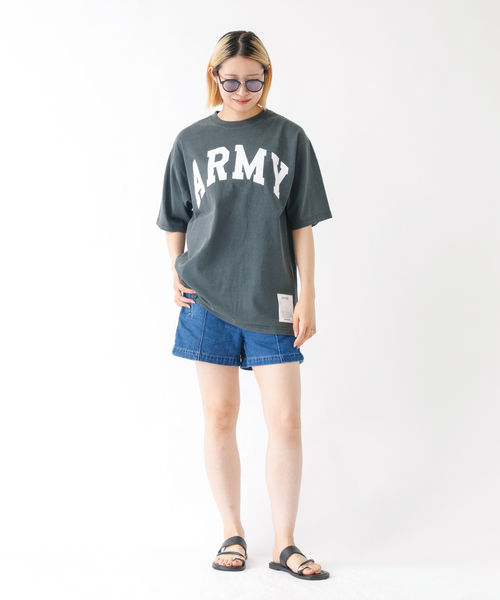 TOP KHAKI (トップカーキ)の「【TOP KHAKI /トップカーキ】JOHNBULL/ジョンブル/ARMY プリントTシャツ/ ユニセックス(Tシャツ/カットソー・メンズ・チャコールグレー・フリー)」の6枚目の写真