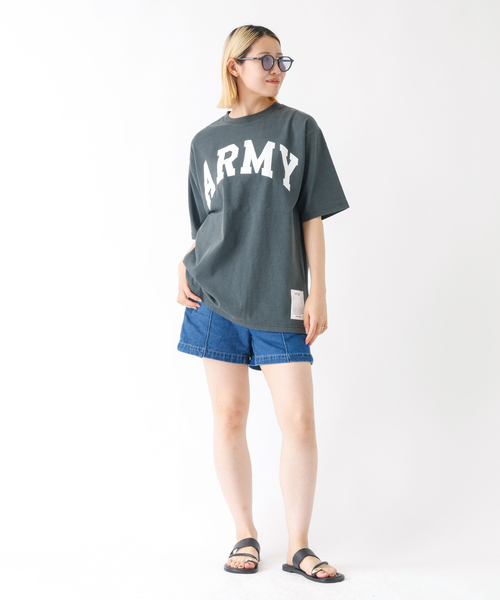TOP KHAKI (トップカーキ)の「【TOP KHAKI /トップカーキ】JOHNBULL/ジョンブル/ARMY プリントTシャツ/ ユニセックス(Tシャツ/カットソー・メンズ・チャコールグレー・フリー)」の7枚目の写真