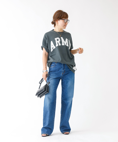 TOP KHAKI (トップカーキ)の「【TOP KHAKI /トップカーキ】JOHNBULL/ジョンブル/ARMY プリントTシャツ/ ユニセックス(Tシャツ/カットソー・メンズ・チャコールグレー・フリー)」の4枚目の写真