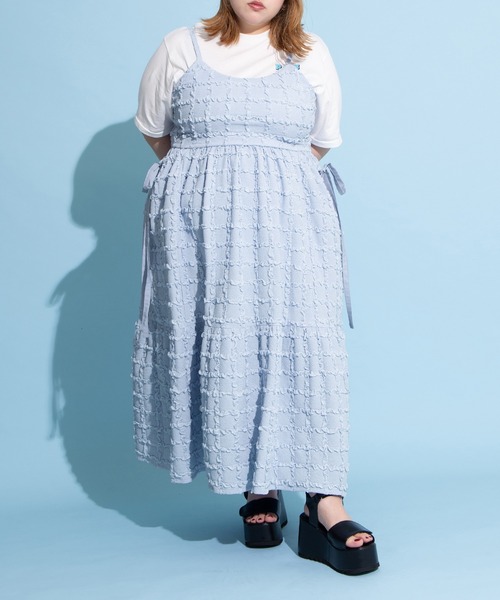 PUNYUS（プニュズ）の「リボンポケットフクレワンピース（ワンピース・レディース・サックスブルー/ホワイト/ブラック/イエロー・2/1/4/3）」の17枚目の写真