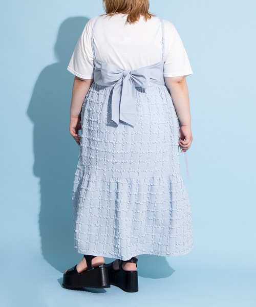 PUNYUS（プニュズ）の「リボンポケットフクレワンピース（ワンピース・レディース・サックスブルー/ホワイト/ブラック/イエロー・2/1/4/3）」の19枚目の写真