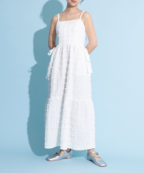 PUNYUS（プニュズ）の「リボンポケットフクレワンピース（ワンピース・レディース・サックスブルー/ホワイト/ブラック/イエロー・2/1/4/3）」の15枚目の写真