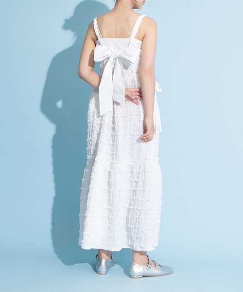 PUNYUS（プニュズ）の「リボンポケットフクレワンピース（ワンピース・レディース・サックスブルー/ホワイト/ブラック/イエロー・2/1/4/3）」の16枚目の写真