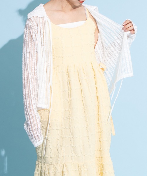 PUNYUS（プニュズ）の「リボンポケットフクレワンピース（ワンピース・レディース・サックスブルー/ホワイト/ブラック/イエロー・2/1/4/3）」の8枚目の写真