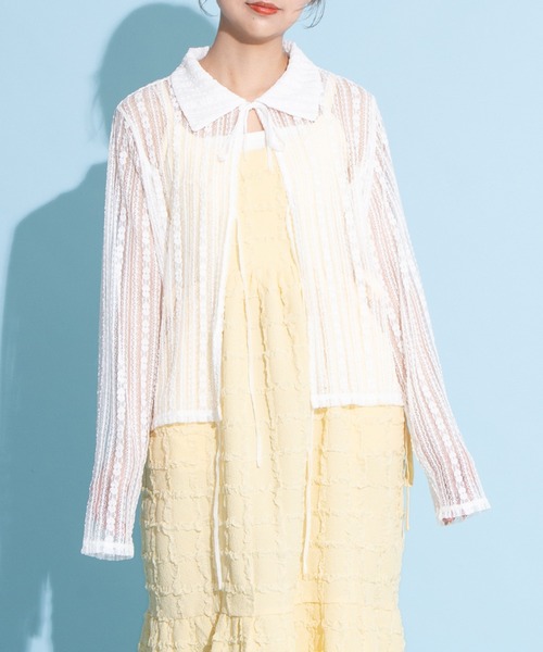 PUNYUS（プニュズ）の「リボンポケットフクレワンピース（ワンピース・レディース・サックスブルー/ホワイト/ブラック/イエロー・2/1/4/3）」の9枚目の写真