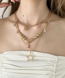 Loueme（ルエム）の「スターモチーフ3連ネックレス（ネックレス）」