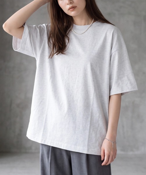 SWITCH BY ARCH(スイッチバイアーチ)の「【ARC】【SWITCH by ARCH】スーペリアコットン オーバーTシャツ(Tシャツ/カットソー・レディース・ミント/ライトベージュ/グレー系その他/ブラック/オフホワイト・MEDIUM/LARGE/X-LARGE)」の3枚目の写真
