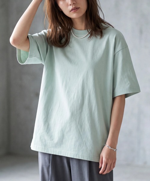 SWITCH BY ARCH(スイッチバイアーチ)の「【ARC】【SWITCH by ARCH】スーペリアコットン オーバーTシャツ(Tシャツ/カットソー・レディース・ミント/ライトベージュ/グレー系その他/ブラック/オフホワイト・MEDIUM/LARGE/X-LARGE)」の5枚目の写真