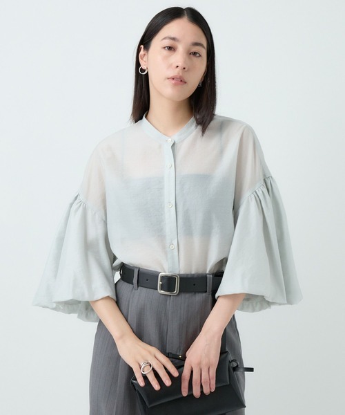 Chaos（カオス）の「Chaos(カオス)/プリムBL（シャツ/ブラウス・レディース・ライトグレー/ブラック・FREE）」の14枚目の写真