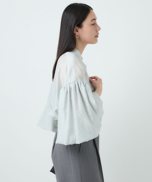 Chaos（カオス）の「Chaos(カオス)/プリムBL（シャツ/ブラウス・レディース・ライトグレー/ブラック・FREE）」の9枚目の写真