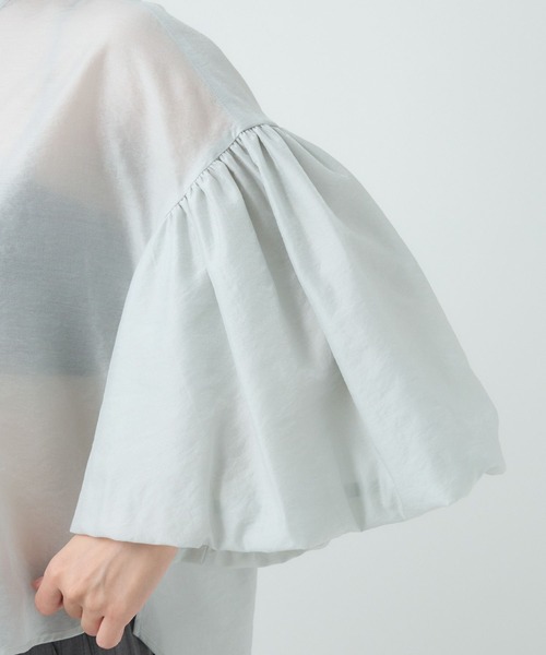 Chaos（カオス）の「Chaos(カオス)/プリムBL（シャツ/ブラウス・レディース・ライトグレー/ブラック・FREE）」の7枚目の写真