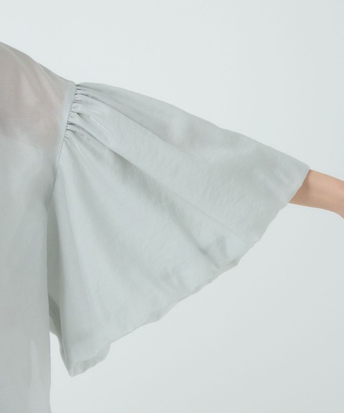 Chaos（カオス）の「Chaos(カオス)/プリムBL（シャツ/ブラウス・レディース・ライトグレー/ブラック・FREE）」の3枚目の写真