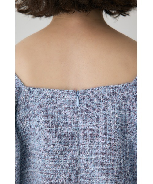 crie conforto（クリーコンフォルト）の「ツイードバルーンスリーブブラウス　秋服（シャツ/ブラウス・レディース・ライトブルー/ブラウン・FREE）」の21枚目の写真