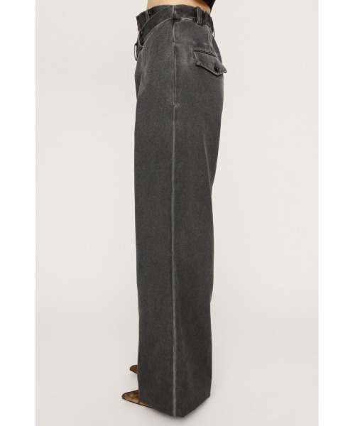 SLY（スライ）の「ASYMMETRY WAIST STRAIGHT PT アシンメトリー ウエスト ストレートパンツ（スラックス・レディース・ブラック/グレー・1/2）」の8枚目の写真