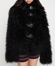 LAGUA GEM(OAWF)LONG FAUX FUR BELTED WPbg(̑AE^[)