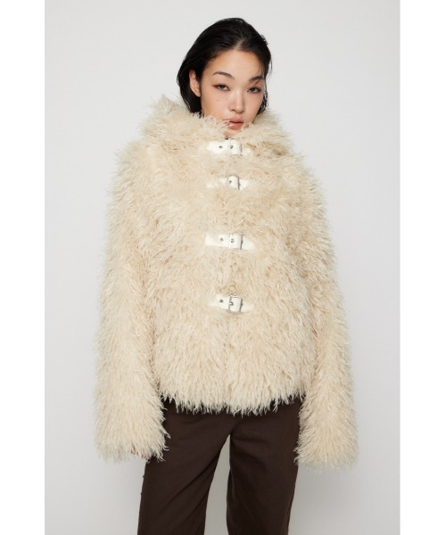laguagem ラグアジェム　アウター　未使用　アイボリー LONG FAUX FUR BELTED ジャケット（その他アウター）｜LAGUA GEM