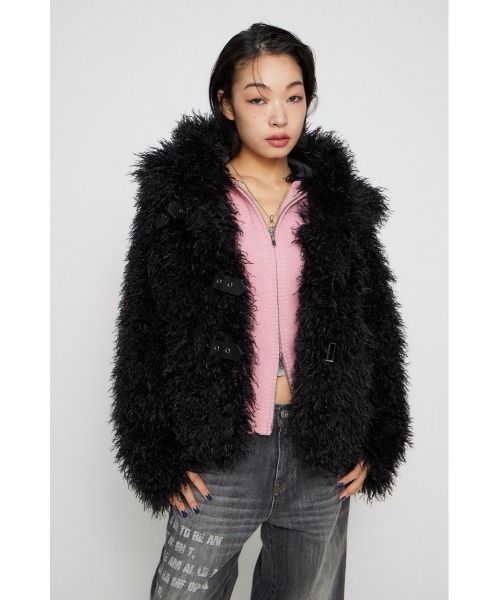 LONG FAUX FUR BELTED ジャケット（その他アウター）｜LAGUA GEM