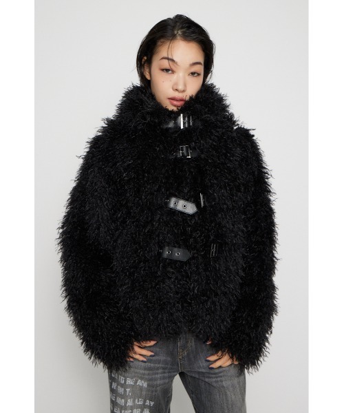 LONG FAUX FUR BELTED ジャケット（その他アウター）｜LAGUA GEM