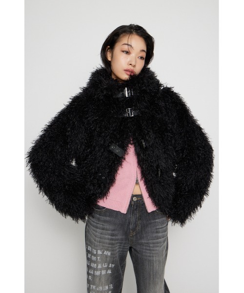 LONG FAUX FUR BELTED ジャケット（その他アウター）｜LAGUA GEM