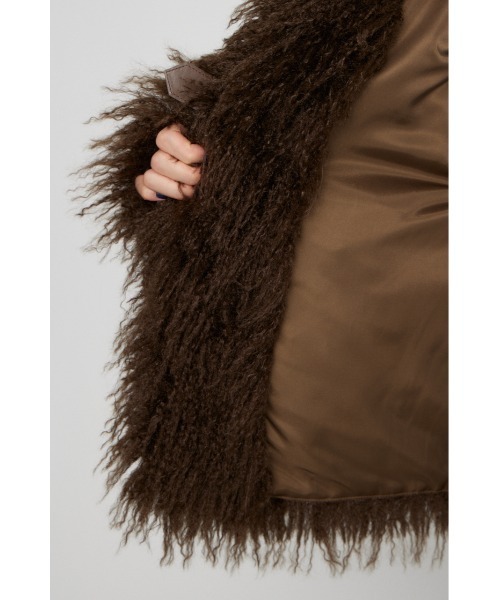 LONG FAUX FUR BELTED ジャケット（その他アウター）｜LAGUA GEM