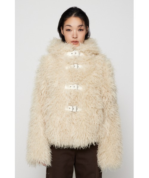 LONG FAUX FUR BELTED ジャケット（その他アウター）｜LAGUA GEM